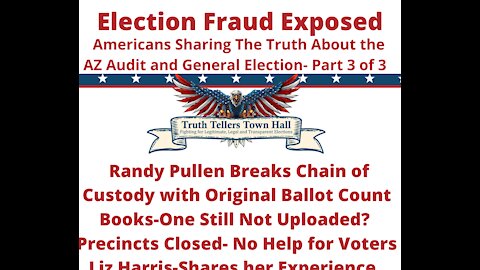AZ Truth Tellers Town Hall- Election Fraud Evidence Exposed Part 3 of 3