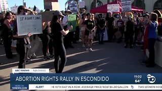 Pro-choice rally outside Escondido City Hall