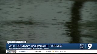 Why so many overnight storms?