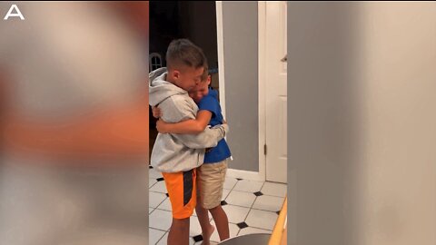 Tears Run When Boy Receives Dream Birthday Present Whilst Younger Brother Weeps Tears Of Joy For Him