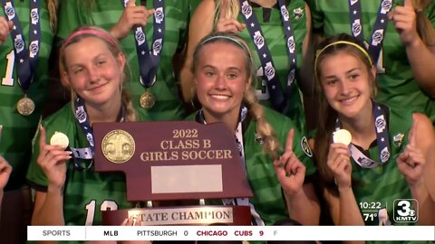 Skutt Catholic girls' soccer repeats as Class B state champs