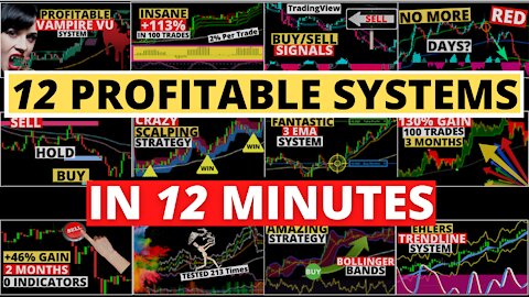 Which One is Right for You? 12 Complete & Profitable Trading Systems in 12 Minutes