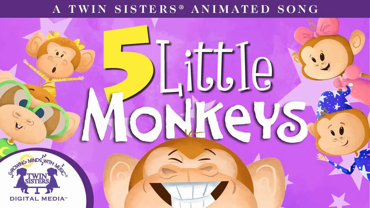 Five Little Monkeys - Sing Along Nursery Rhyme!
