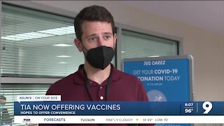 Vaccines available for travelers, community at Tucson International Airport