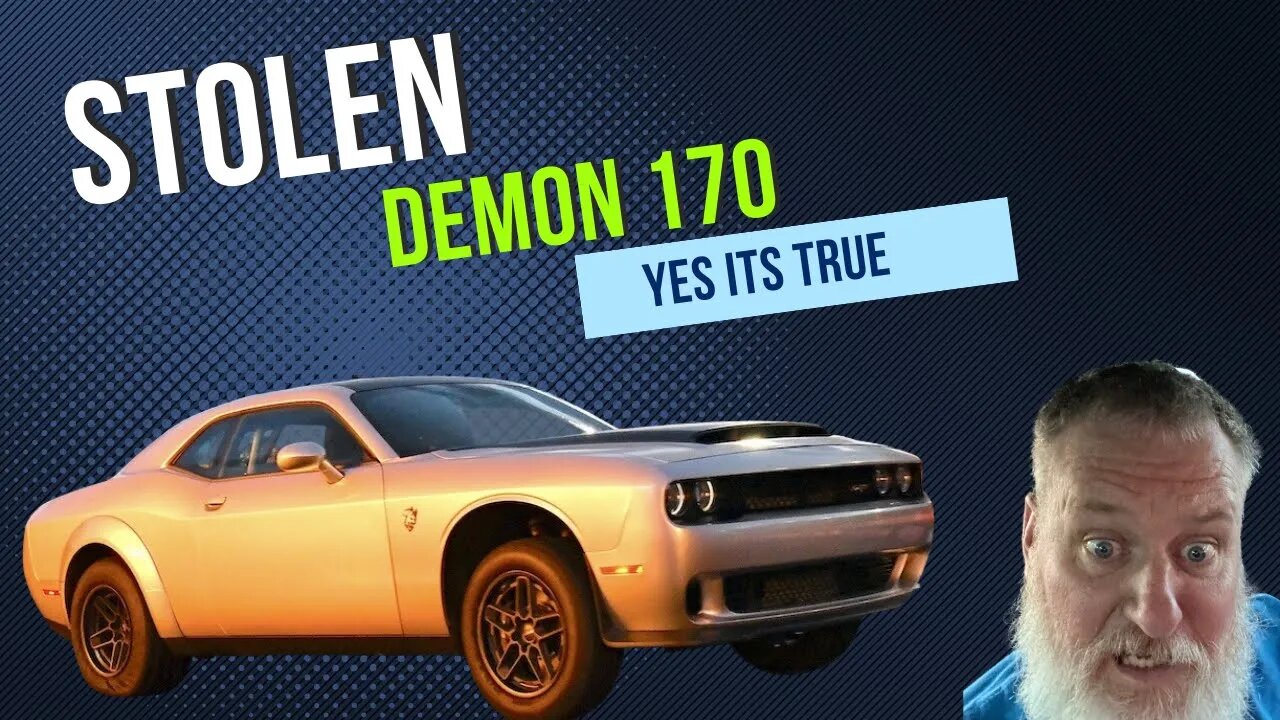 Yes It's True! Dodge Demon 170 Is Missing? Or is it Stolen?