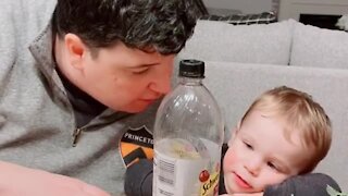 Hilarious argument between a toddler and his adult friend