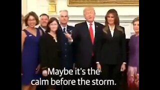 President Trump SIGNALS Q "The calm before the storm"