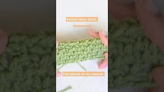 🧶 Have you tried the knitted Moss Stitch in the Continental Style? #knittingtutorials