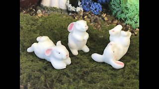 Teelie's Fairy Garden | Adorable Tumbling Bunnies | Etsy Products