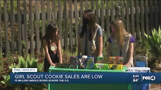 Girl Scout cookie sales are low