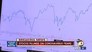 Stocks plunge on coronavirus fears
