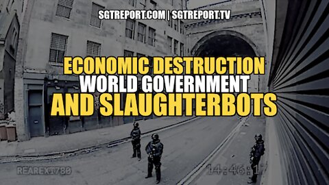 ECONOMIC DESTRUCTION, WORLD GOVERNMENT & SLAUGHTERBOTS
