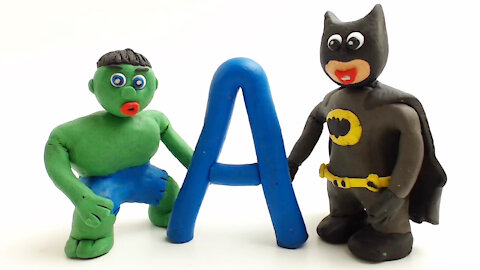 Learning the ABC's with superheroes: Stop motion animation cartoons for kids