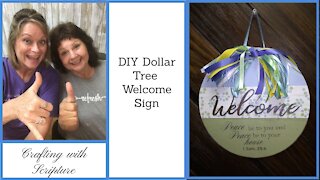 DIY Dollar Tree Welcome Sign