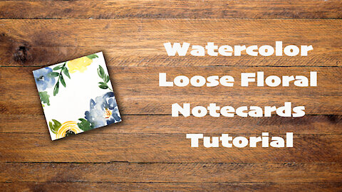 Watercolor Loose Floral Notecard