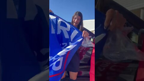 These sisters loved my Trump flag gift