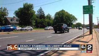 Man stabbed multiple times after being struck by car on Liberty Road
