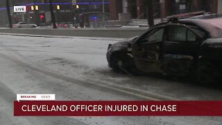 Cleveland police officer, teen injured in crash during pursuit with vehicle connected to kidnapping
