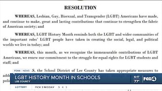 Lee County Schools to discuss LGBT history month