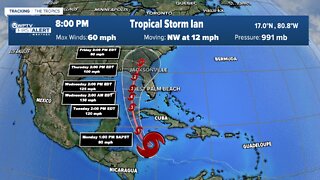 Tropical Storm Ian, 8 p.m. advisory for Sept. 25, 2022