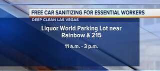 Free car sanitizing for essential workers