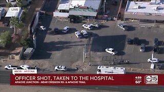 Apache Junction officer shot, taken to hospital
