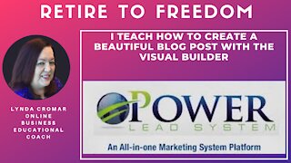 I Teach How To Create A Beautiful Blog Post With The Visual Builder