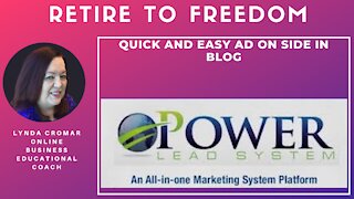 Quick And Easy Ad On Side In Blog