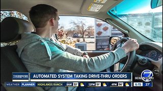 Automated system taking drive-thru orders