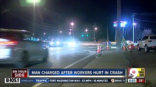 PD: Man hit construction workers with his car