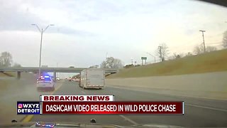 Dashcam video released in wild Macomb County police chase