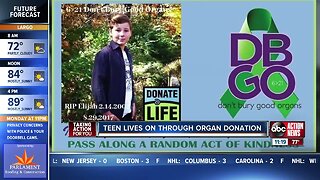 Teen lives on through organ donation