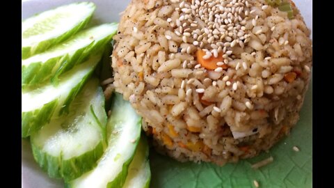 S2 Edition #5 Garlic/Tako/Kimchi Pan-Steamed Japanese Rice in Saigon (Original cuisine)