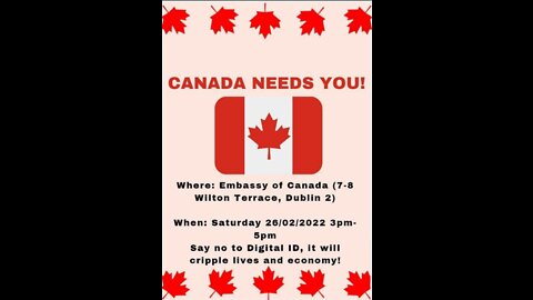 Protest in front of the Canadian Embassy 26 February 2022