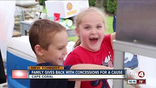 Family Gives back with concessions for a cause