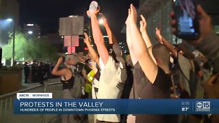 Protesters clash with police in downtown Phoenix