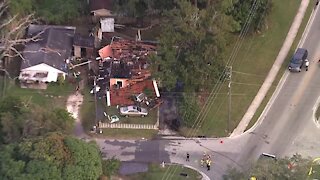 House explosion in Manatee County - chopper video