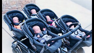 Taking a walking with my Quintuplets