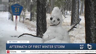 County deals with aftermath of first winter storm