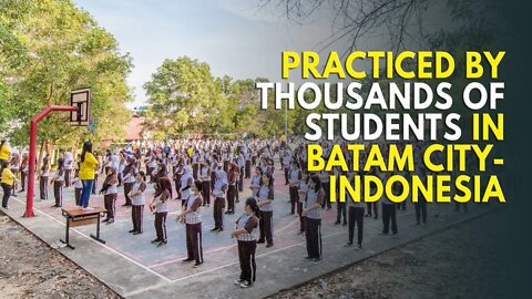Falun Dafa Spreads in Batam, Indonesia, practiced by Thousands of Students.
