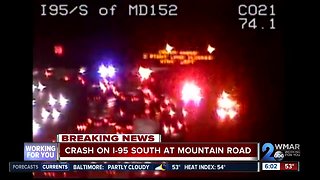 At least one person dead after crash on I-95 South