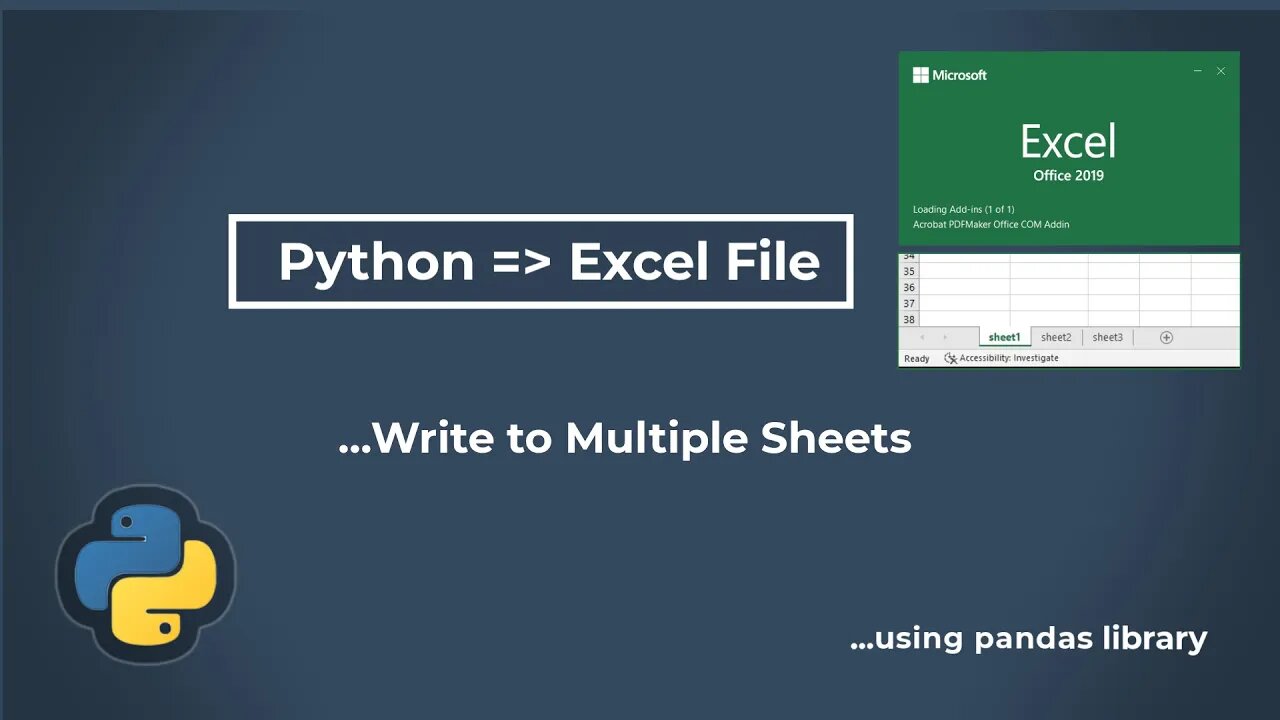 How To Write Export To Multiple Sheets In Excel Using Python Python Excel Sheets Datascience 7700