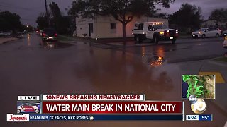 Water main breaks in National City