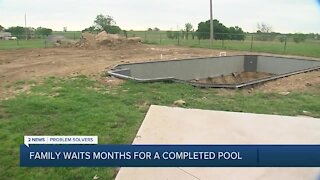 Oklahoma family waits months for completed pool