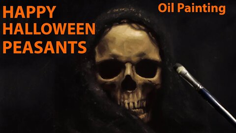 Greatest Oil Painting of a Skull EVER - Halloween Still Life to Your FAT FACE