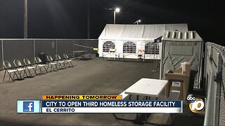 City set to open third homeless storage facility
