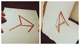 Draw the letter A with a 3D effect