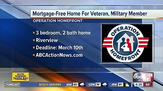 Mortgage-free home for veteran, military member in Riverview
