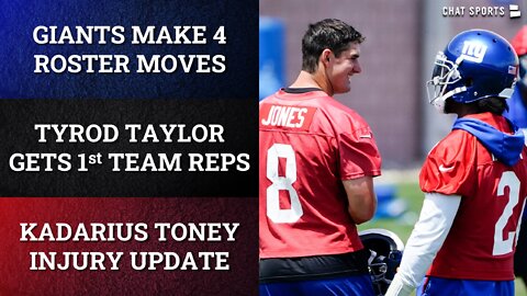 NY Giants Make 4 Roster Moves + Training Camp News On Tyrod Taylor, Daniel Jones & Kadarius Toney
