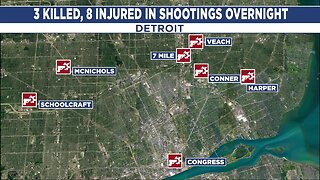3 killed, 8 wounded in shootings across Detroit